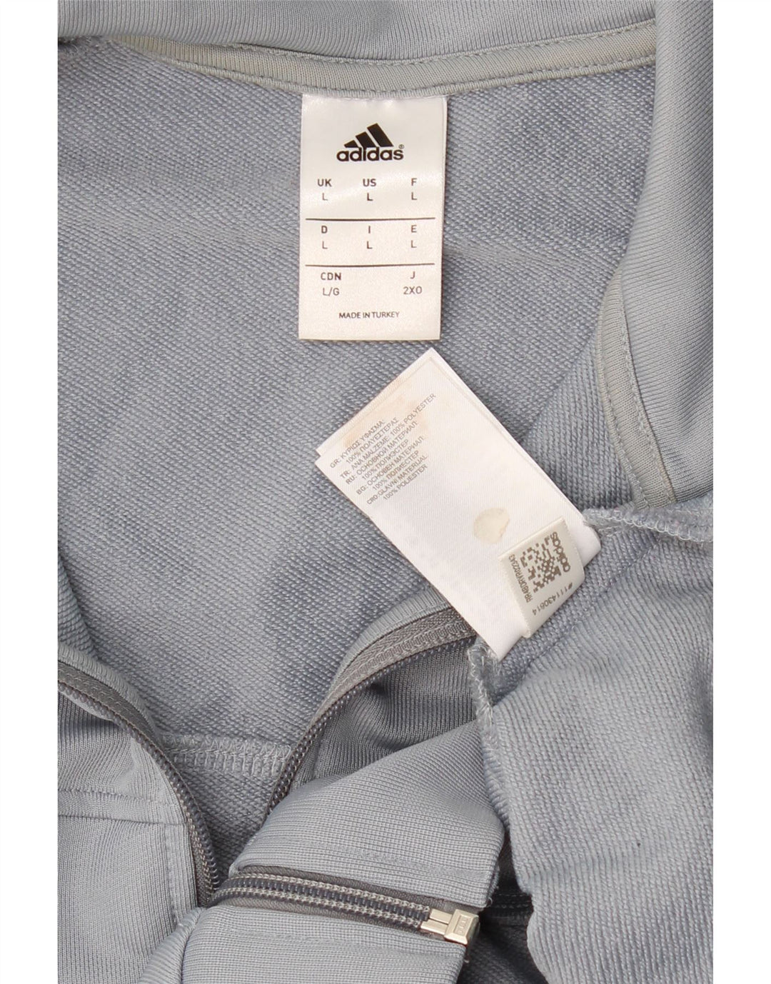 ADIDAS Mens Tracksuit Top Jacket Large Blue Polyester