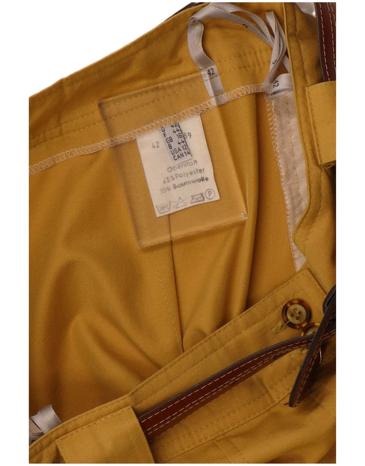 Vintage Womens Pegged Bermuda Shorts UK 16 Large W30  Yellow Polyester