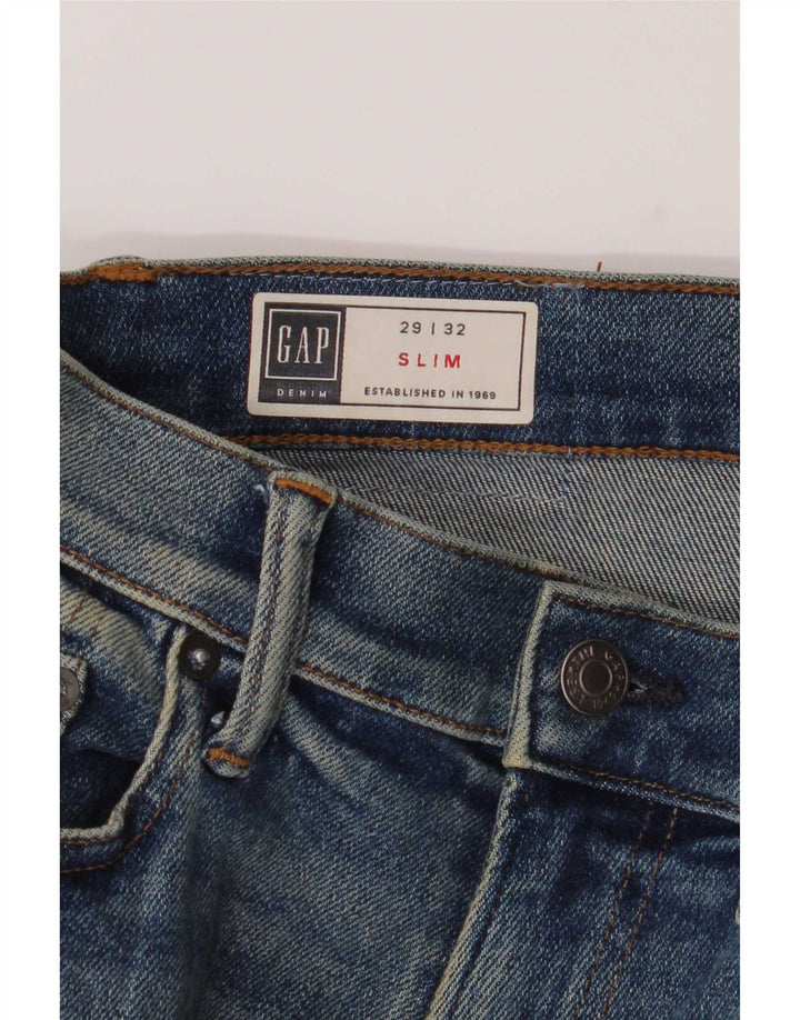 Gap Mens Slim Jeans W29 L32 Blue Cotton