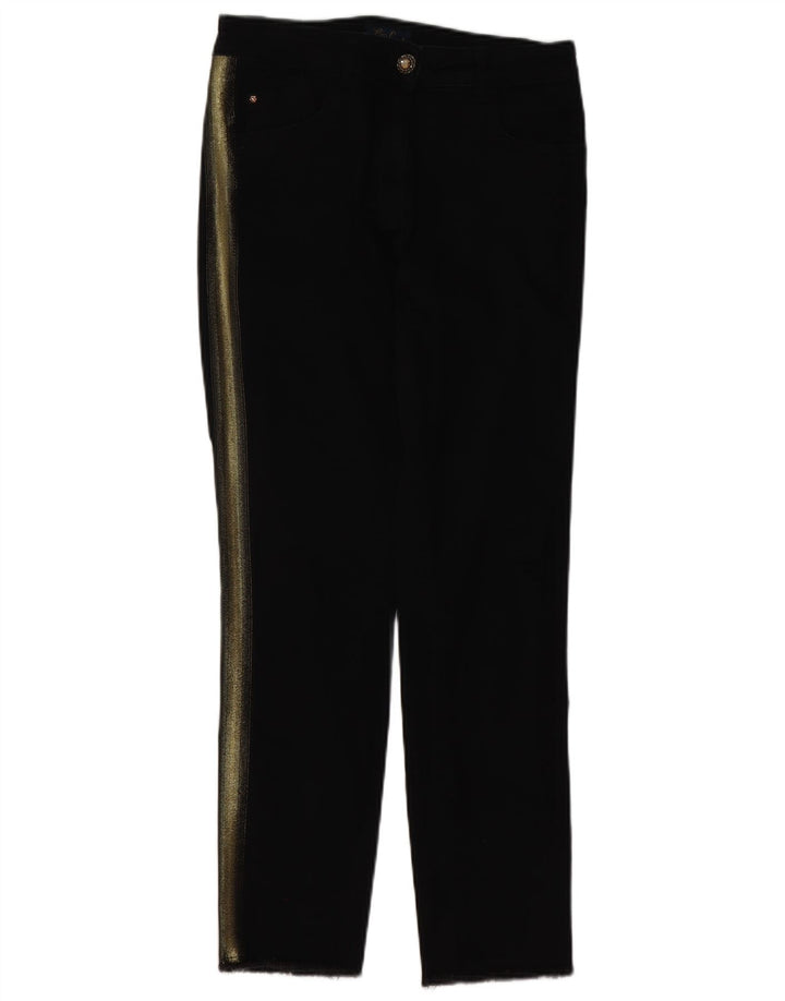 LUISA SPAGNOLI Womens Slim Jeans IT 42 Medium W28 L27 Black Colourblock