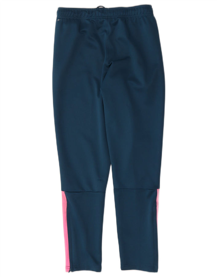 Puma Girls Tracksuit Trousers 11-12 Year Blue Colourblock Polyester