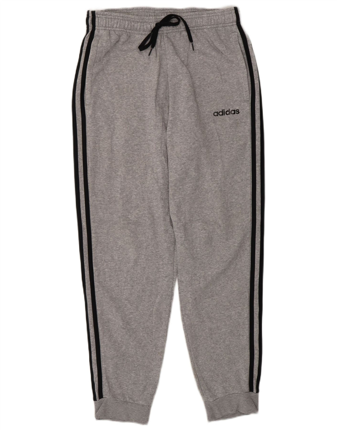 Adidas Mens Tracksuit Trousers Joggers Medium Grey Flecked Cotton