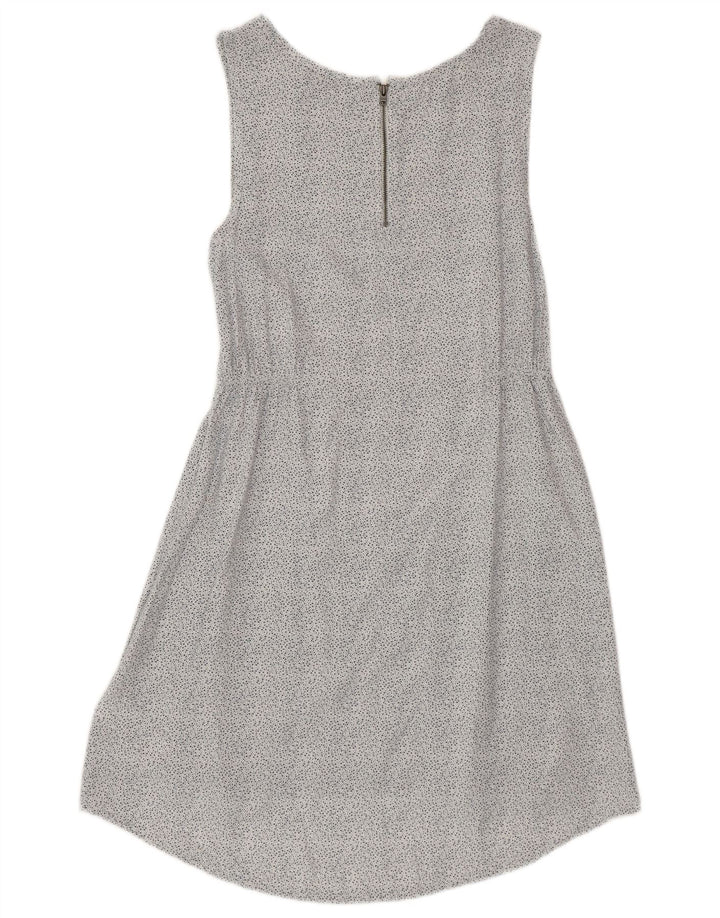 TOMMY HILFIGER Womens Sleeveless A-Line Dress UK 6 XS White Spotted