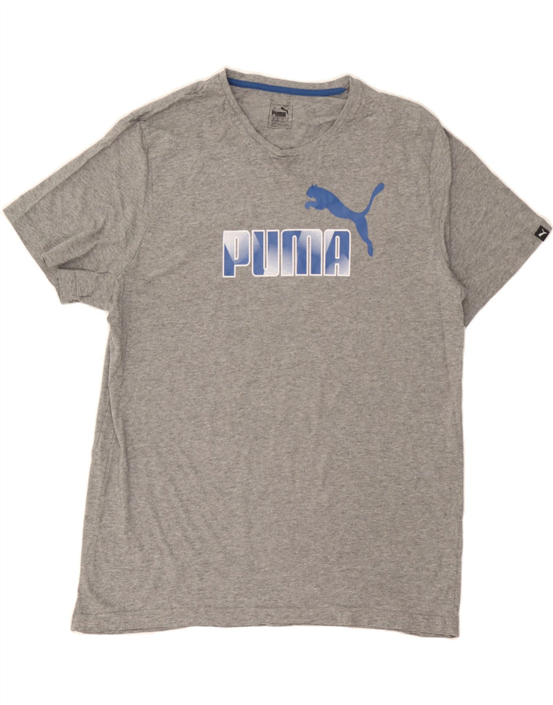 PUMA Mens Graphic T-Shirt Top 2XL Grey Vintage Puma and Second-Hand Puma from Messina Hembry 