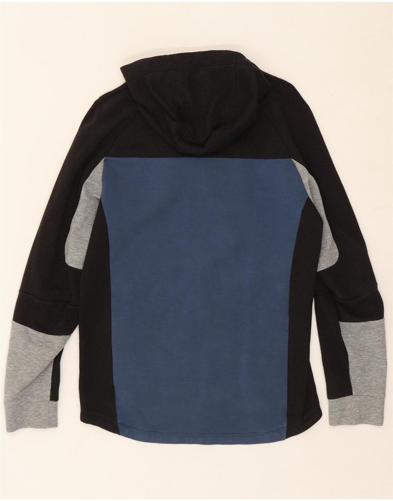 PUMA Mens Zip Hoodie Sweater Medium Black Colourblock Cotton Vintage Puma and Second-Hand Puma from Messina Hembry 