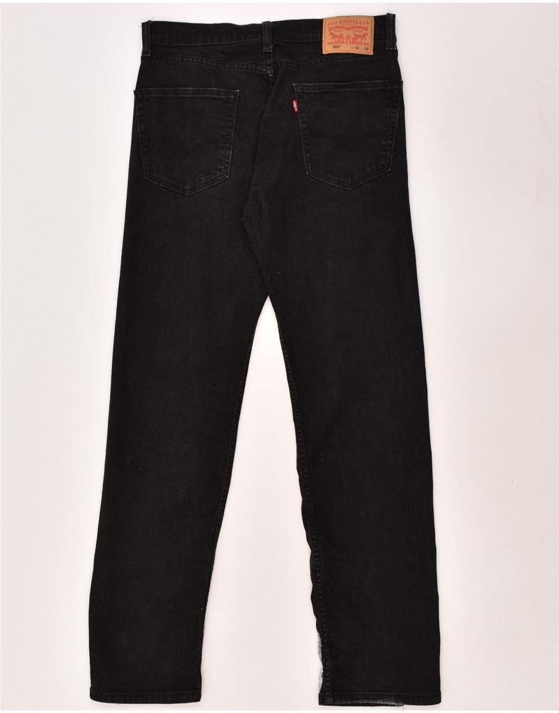 LEVI'S Mens 505 Straight Jeans W32 L32 Black Cotton | Vintage Levi's | Thrift | Second-Hand Levi's | Used Clothing | Messina Hembry 