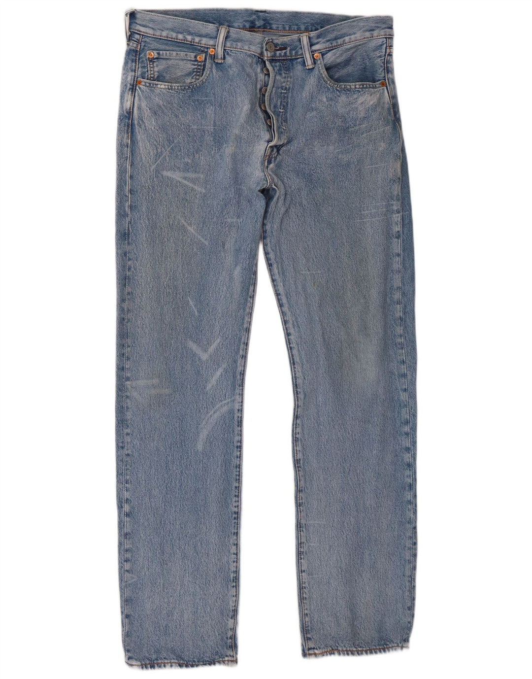 Levi's Mens 501 Straight Jeans W34 L32 Blue Cotton