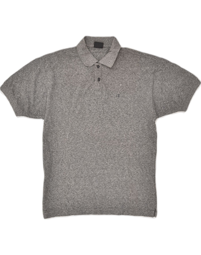 CHAMPION Mens Polo Shirt Medium Grey Cotton | Vintage Champion | Thrift | Second-Hand Champion | Used Clothing | Messina Hembry 