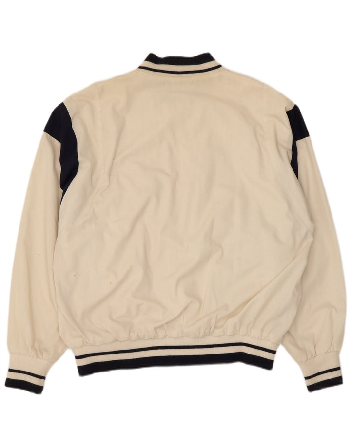 Trigema Mens Bomber Jacket IT 52 XL White Colourblock Polyester