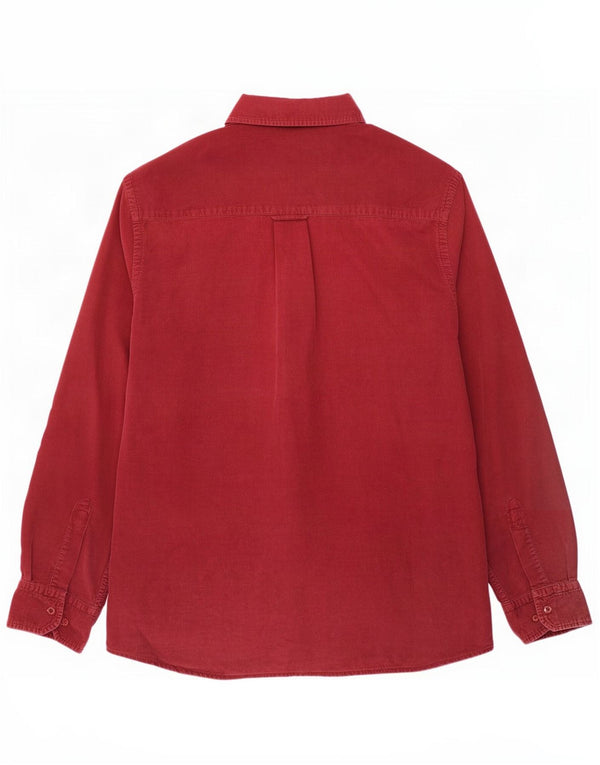 Carrera Mens Corduroy Shirt XL Burgundy Cotton