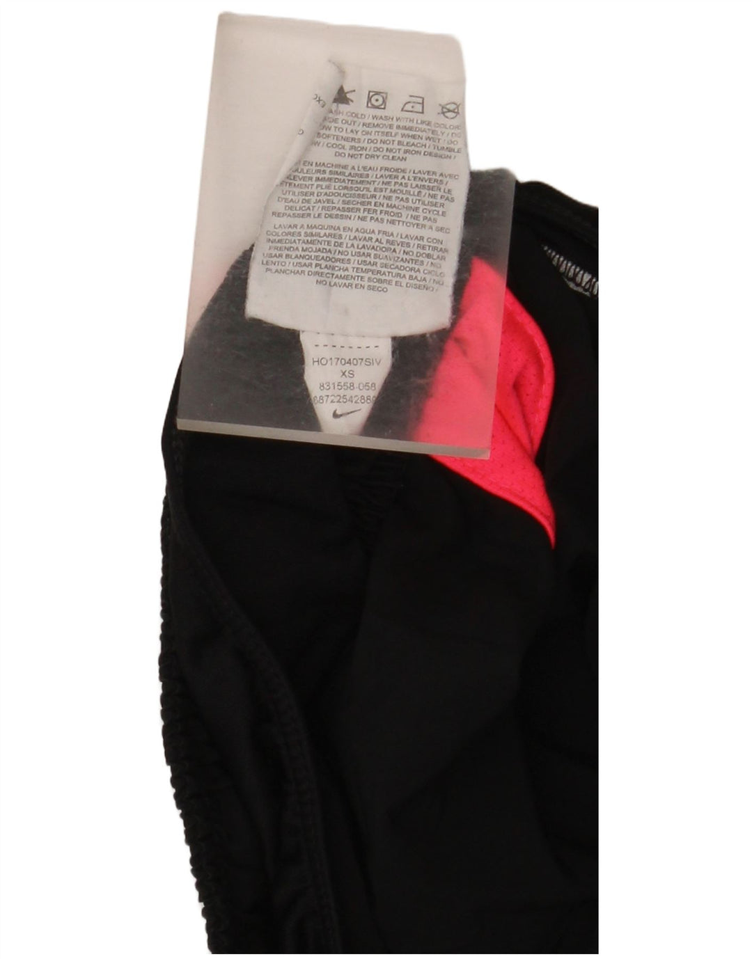 Nike Womens Sport Shorts UK 6 XS  Black Colourblock Polyester