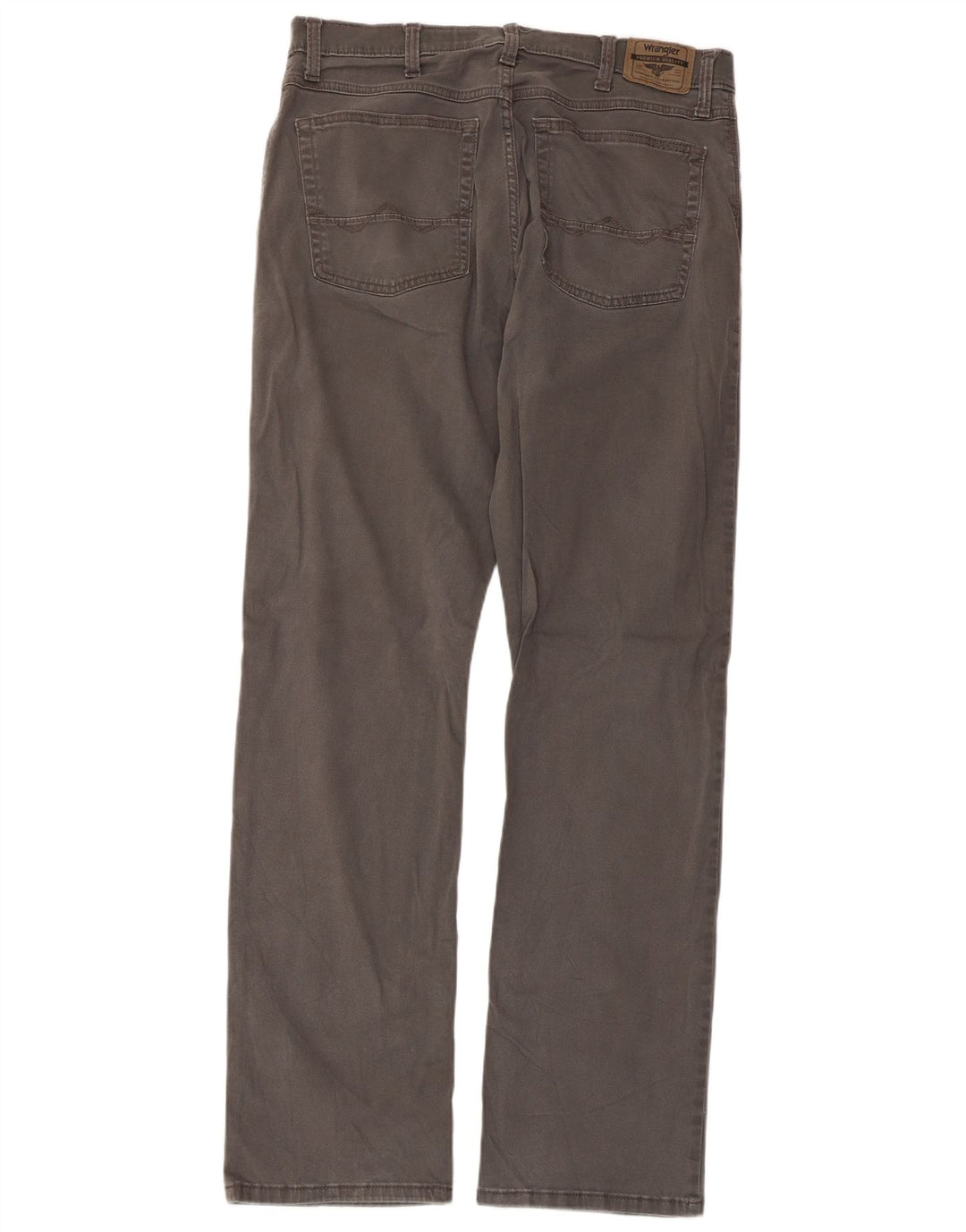 WRANGLER Mens Straight Casual Trousers W36 L33 Grey