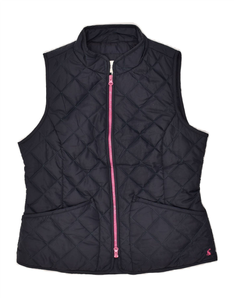 JOULES Womens Quilted Gilet UK 12 Medium Navy Blue Polyester | Vintage Joules | Thrift | Second-Hand Joules | Used Clothing | Messina Hembry 