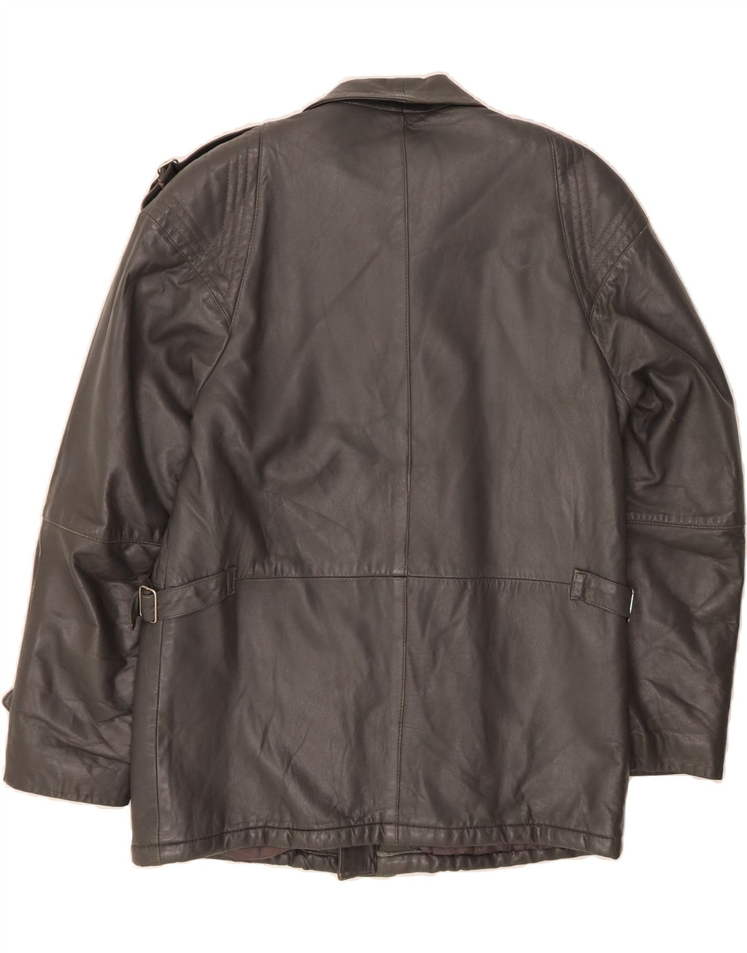 ESSEBI Mens Leather Jacket IT 46 Small Grey Leather Vintage Essebi and Second-Hand Essebi from Messina Hembry 