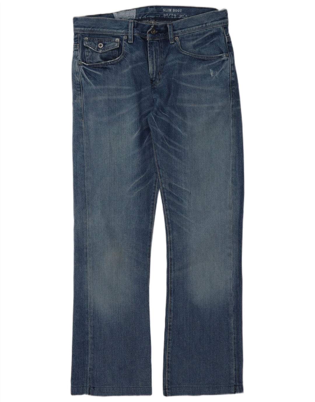 Levi's Womens Slim Bootcut Jeans W32 L31 Blue Cotton