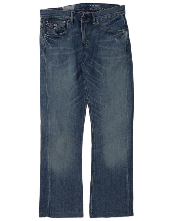 Levi's Womens Slim Bootcut Jeans W32 L31 Blue Cotton
