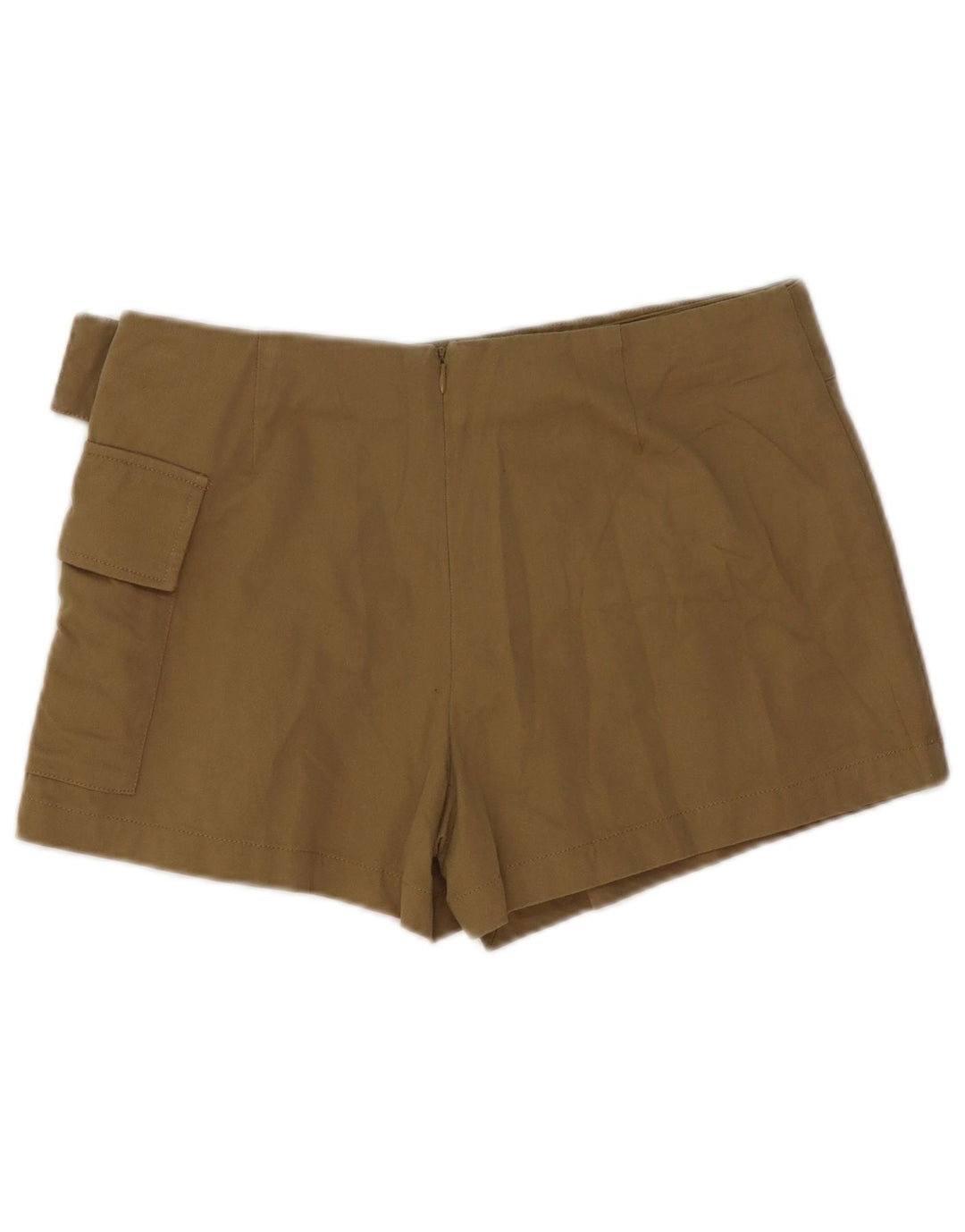 Zara Womens Cargo Shorts Medium W28 Khaki Cotton