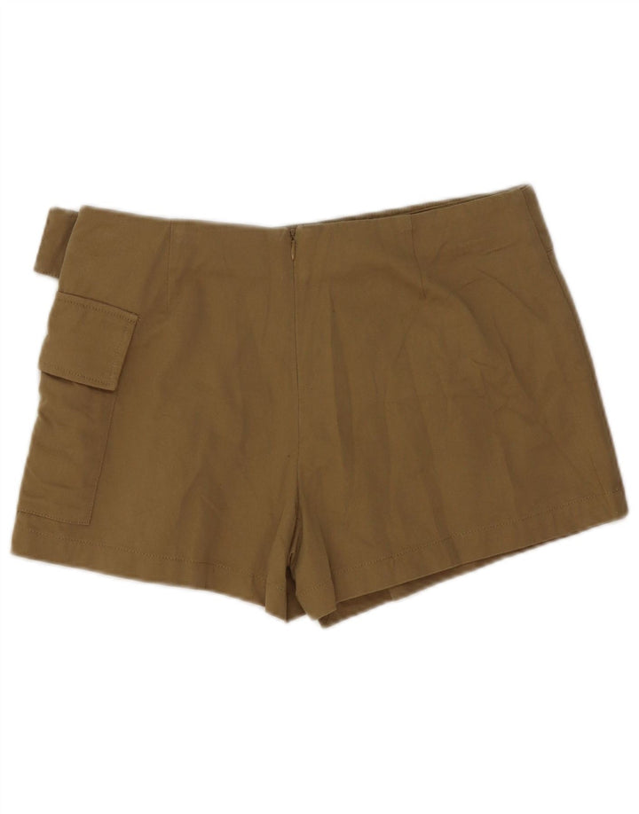 Zara Womens Cargo Shorts Medium W28 Khaki Cotton