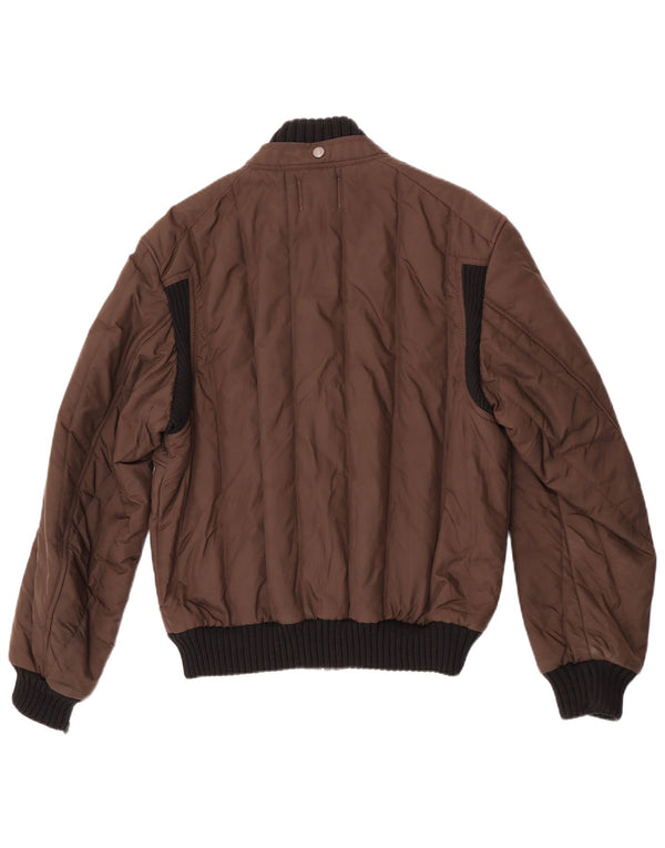 Refrigiwear Mens Bomber Rain Jacket UK 42 XL Brown Colourblock Nylon