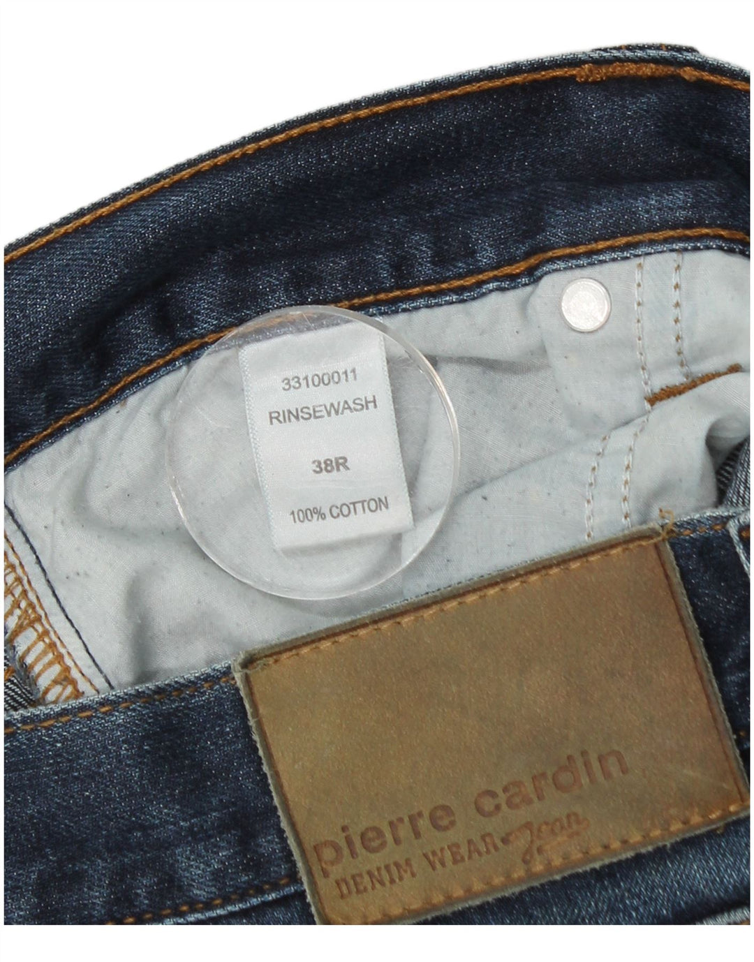 Pierre Cardin Mens Straight Jeans W38 L30 Blue Cotton