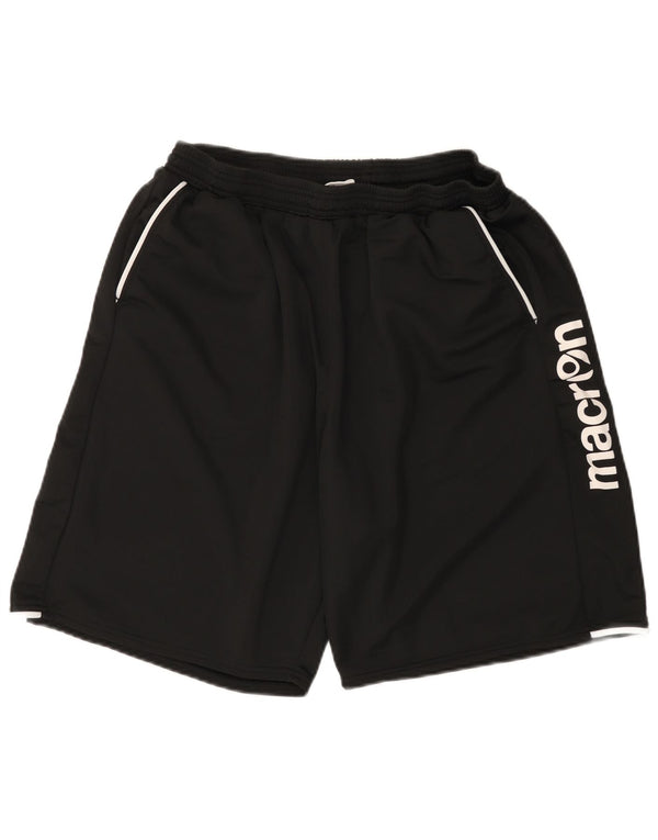 Macron Mens Graphic Sport Shorts 3XL  Black Polyester