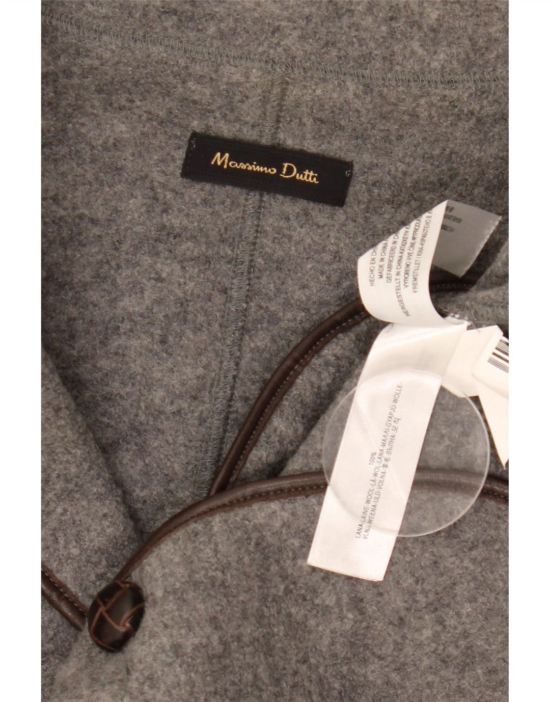 Massimo Dutti Womens 2 Button Blazer Jacket EU 42 Large Grey Wool