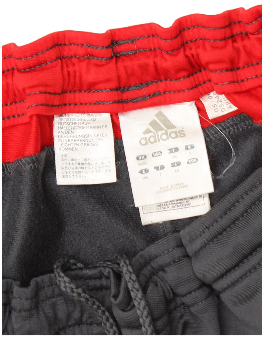 Adidas Mens Tracksuit Trousers UK 42/44 Large Grey Colourblock Polyester