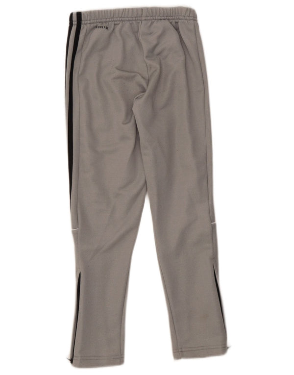 Adidas Boys Aeroready Tracksuit Trousers 7-8 Years  Grey Polyester