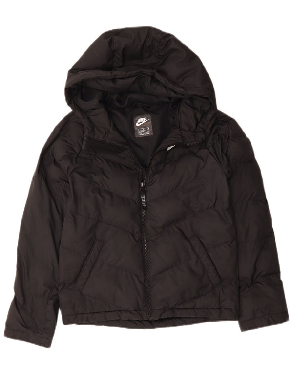 Nike Boys Hooded Padded Jacket 10-11 Years Medium  Black Polyester Sports