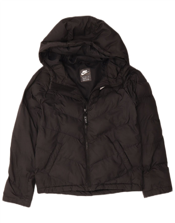 Nike Boys Hooded Padded Jacket 10-11 Years Medium  Black Polyester Sports