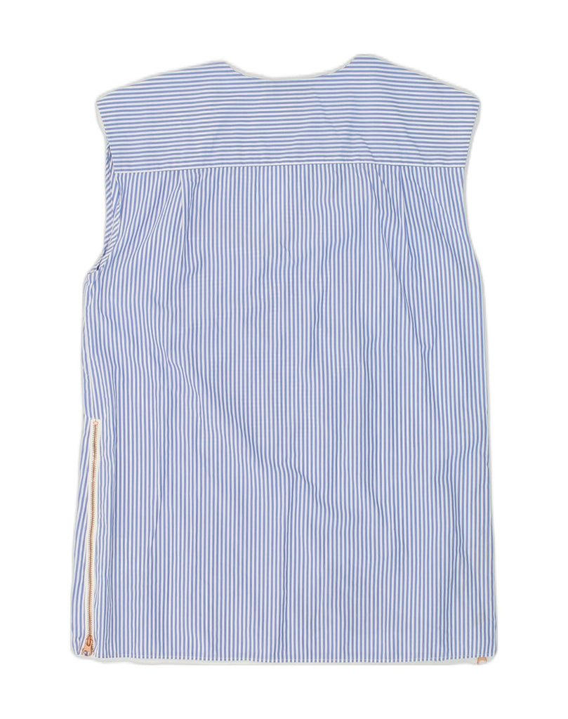 J. CREW Womens Longline Sleeveless Pullover Shirt US 00 2XS Blue Striped | Vintage J. Crew | Thrift | Second-Hand J. Crew | Used Clothing | Messina Hembry 