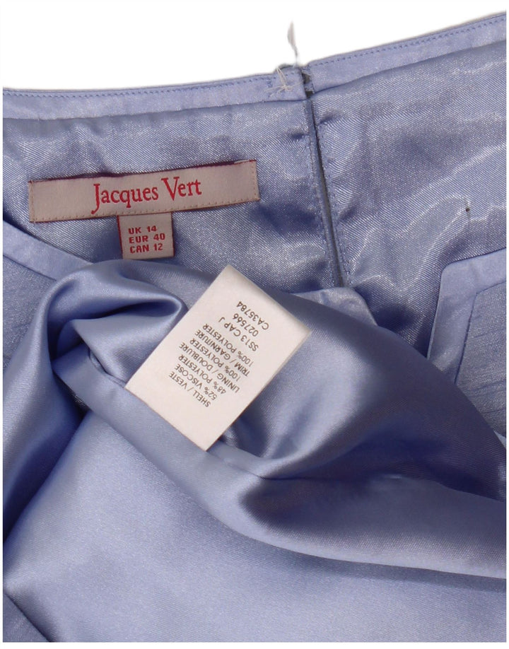 Jaques Vert Womens Sleeveless Sheath Dress UK 14 Large Blue Floral Viscose