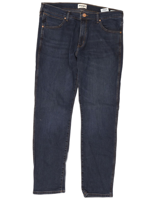 Wrangler Mens Larston Tapered Slim Jeans W36 L32 Blue Cotton