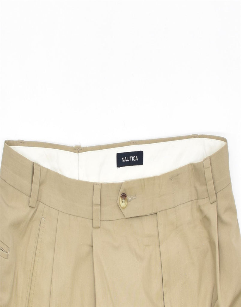 NAUTICA Mens Pegged Casual Trousers W36 L29 Beige Cotton | Vintage | Thrift | Second-Hand | Used Clothing | Messina Hembry 