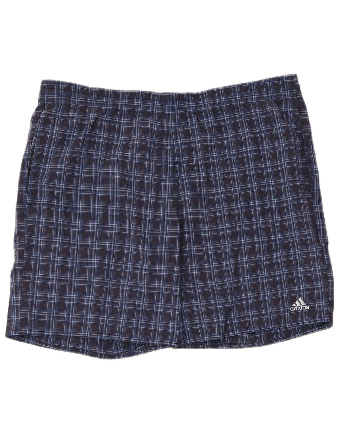 Adidas Mens Swimming Shorts Large  Blue Check Polyester