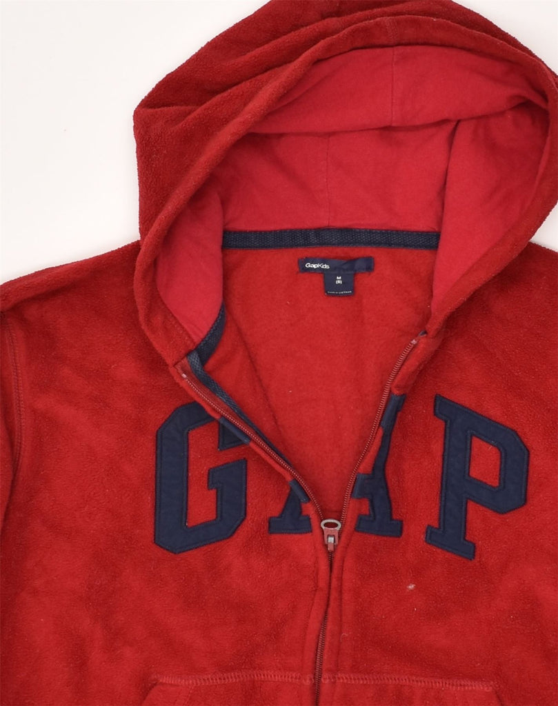 GAP Boys Hooded Graphic Fleece Jacket 7-8 Years Medium Red Polyester | Vintage Gap | Thrift | Second-Hand Gap | Used Clothing | Messina Hembry 