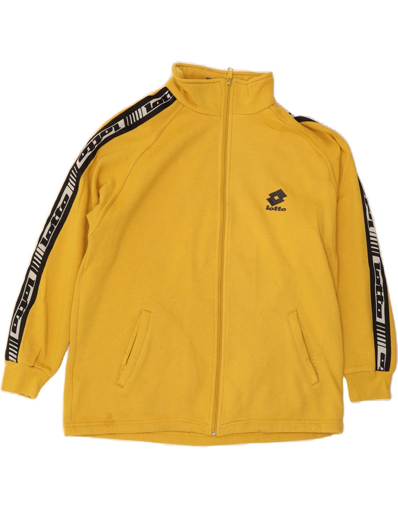 LOTTO Mens Graphic Tracksuit Top Jacket Medium Yellow Polyester Vintage Lotto and Second-Hand Lotto from Messina Hembry 