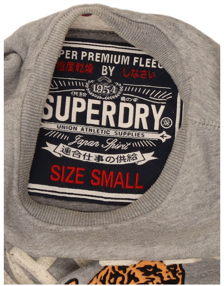 Superdry Mens Graphic Sweatshirt Jumper Small Grey Cotton