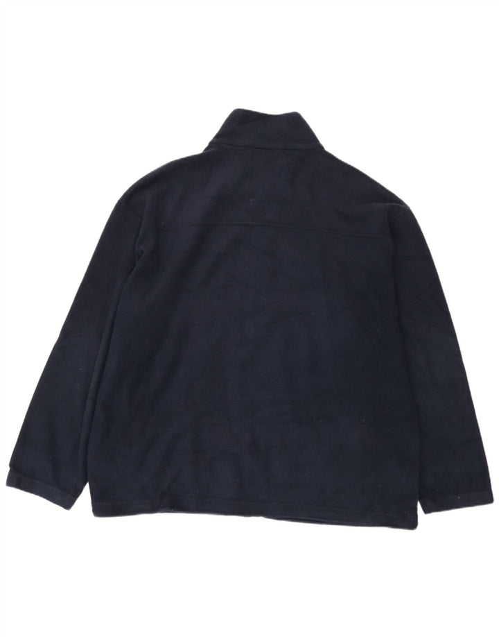 Marks & Spencer Mens Fleece Jacket UK 42 XL Navy Blue Polyester