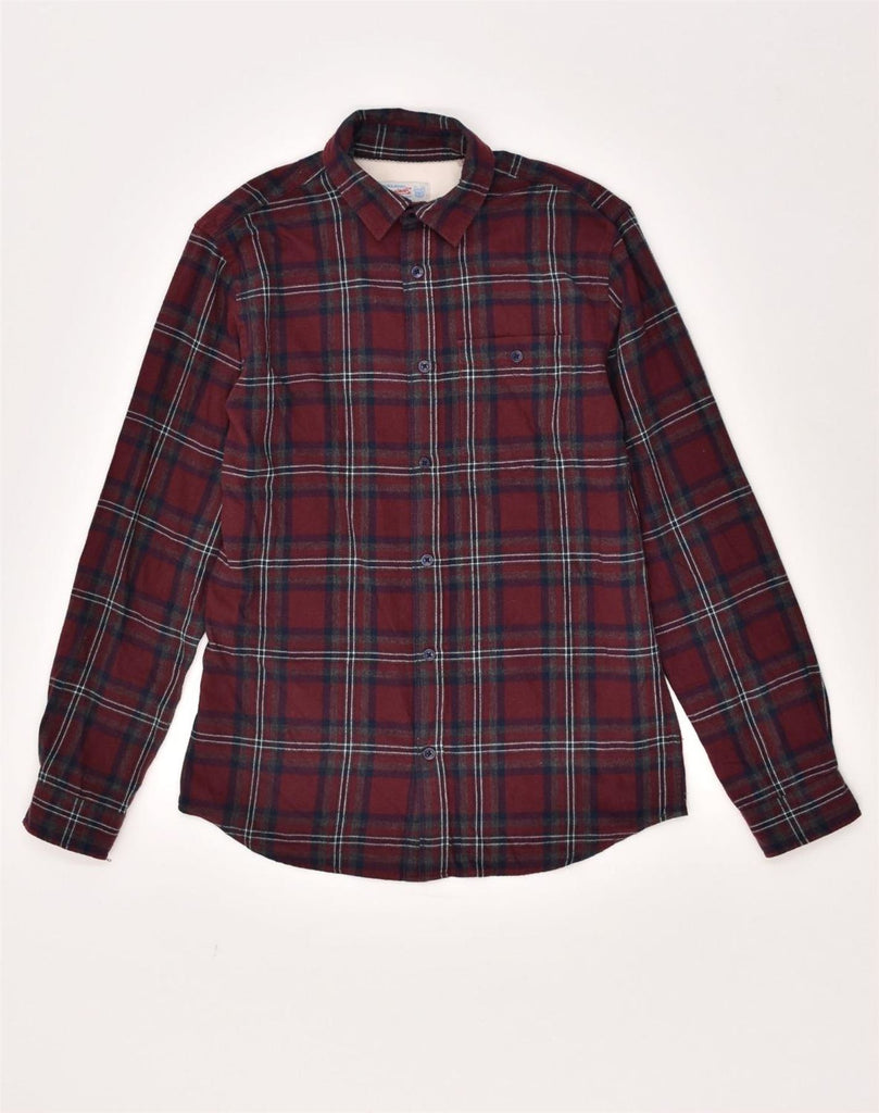 JACK & JONES Mens Flannel Shirt Small Red Check Cotton | Vintage Jack & Jones | Thrift | Second-Hand Jack & Jones | Used Clothing | Messina Hembry 