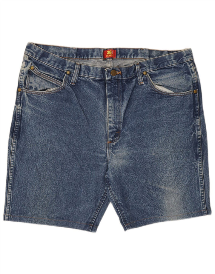 Wrangler Mens Denim Shorts W38 XL Blue Cotton