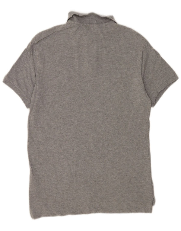 POLO RALPH LAUREN Mens Slim Fit Polo Shirt Medium Grey Cotton