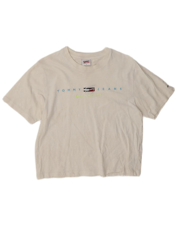 Tommy Hilfiger Womens New York City Graphic T-Shirt Top UK 10 Small White