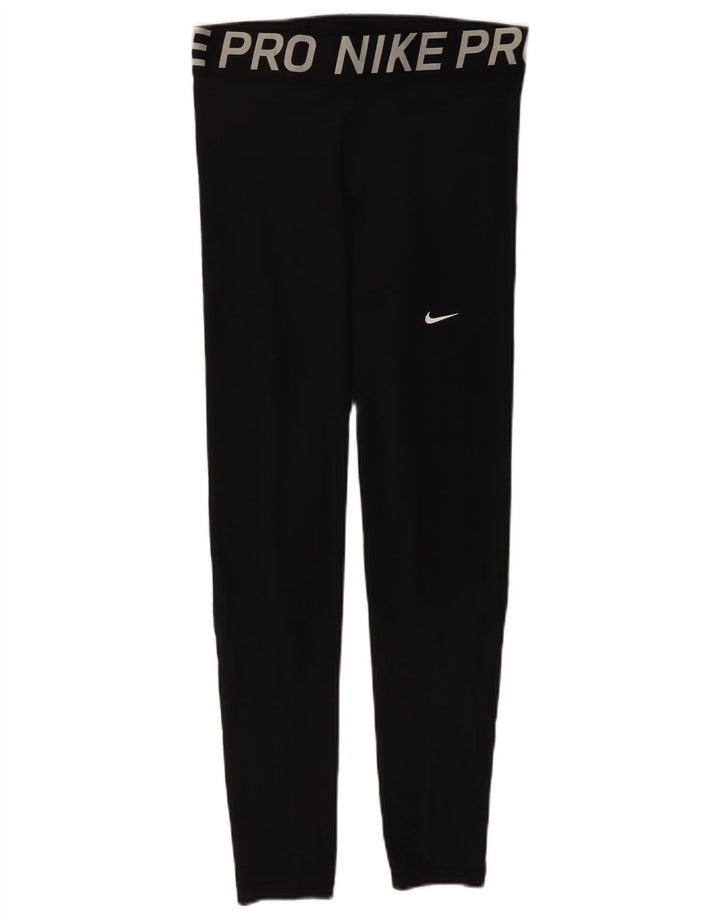 Nike Womens Graphic Leggings Large Black Polyester