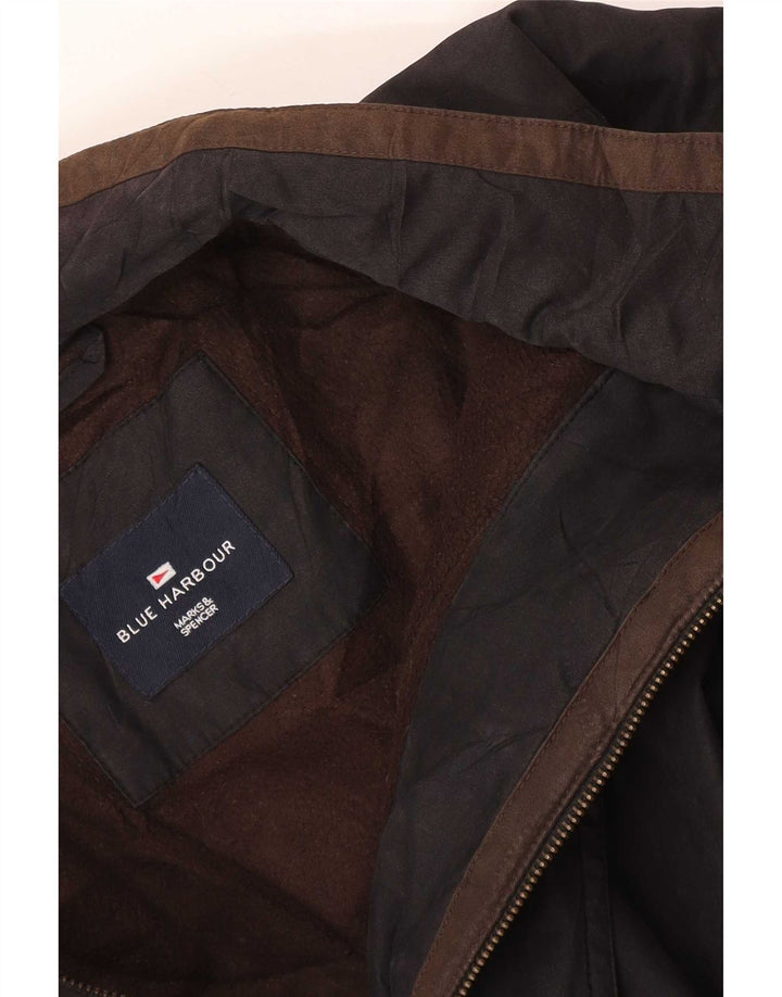 Marks & Spencer Mens Blue Harbour Windbreaker Coat UK 38 Medium Black