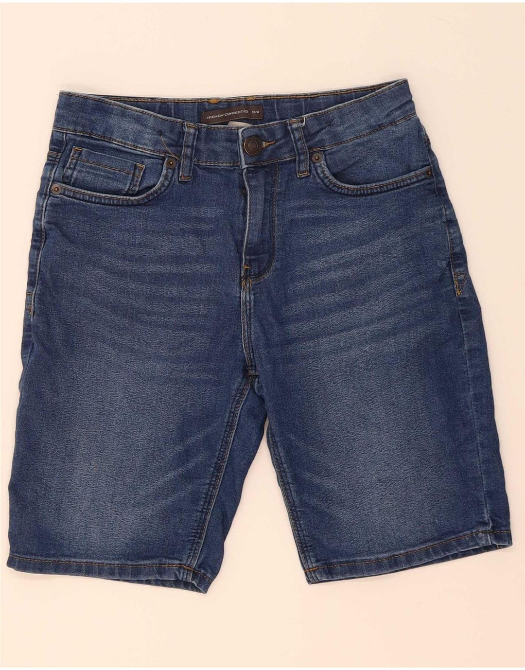 FRENCH CONNECTION Boys Denim Shorts 13-14 Years W28 Blue Cotton