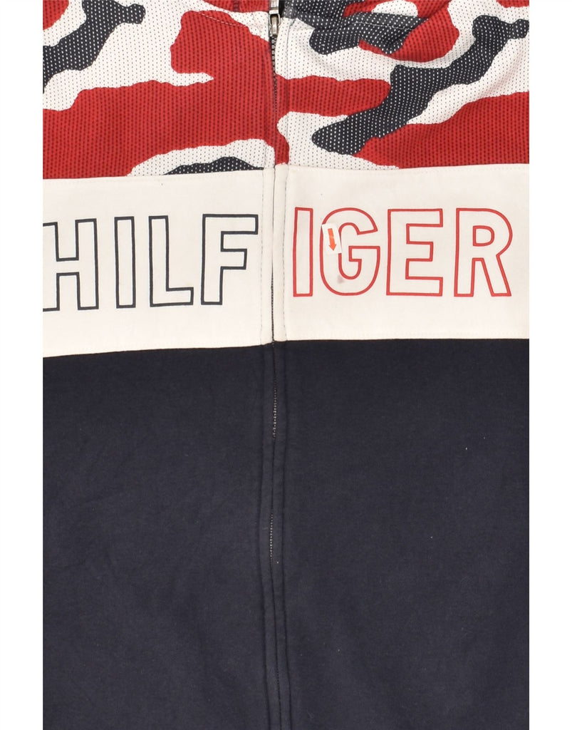 TOMMY HILFIGER Boys Graphic Zip Hoodie Sweater 15-16 Years Large Red | Vintage Tommy Hilfiger | Thrift | Second-Hand Tommy Hilfiger | Used Clothing | Messina Hembry 