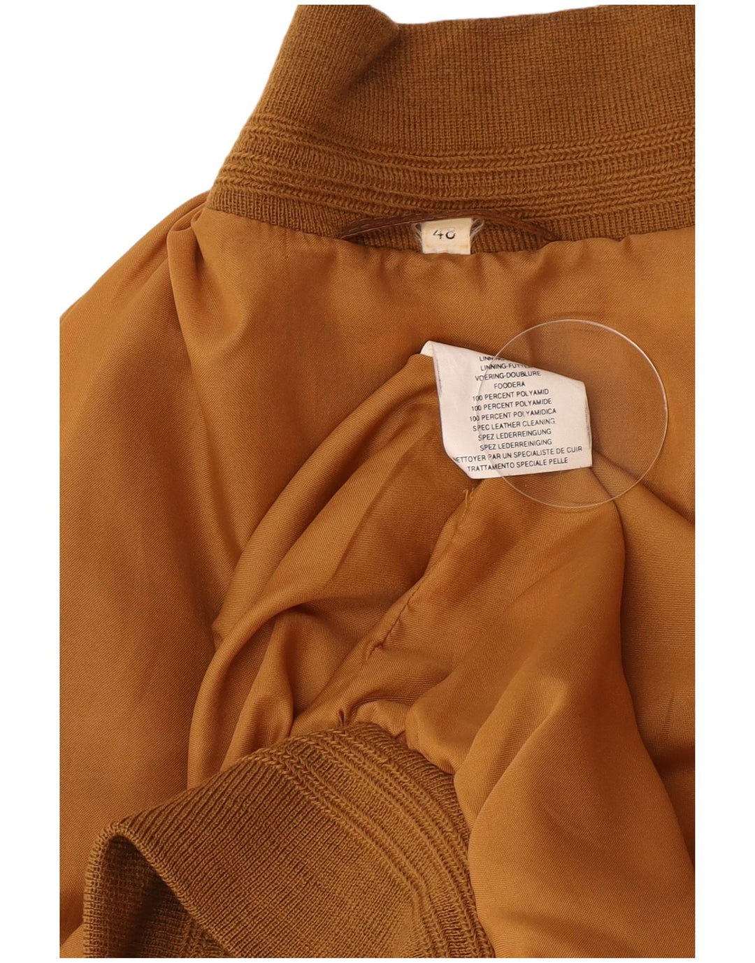 Vintage Mens Suede Bomber Jacket IT 48 Medium Brown Leather