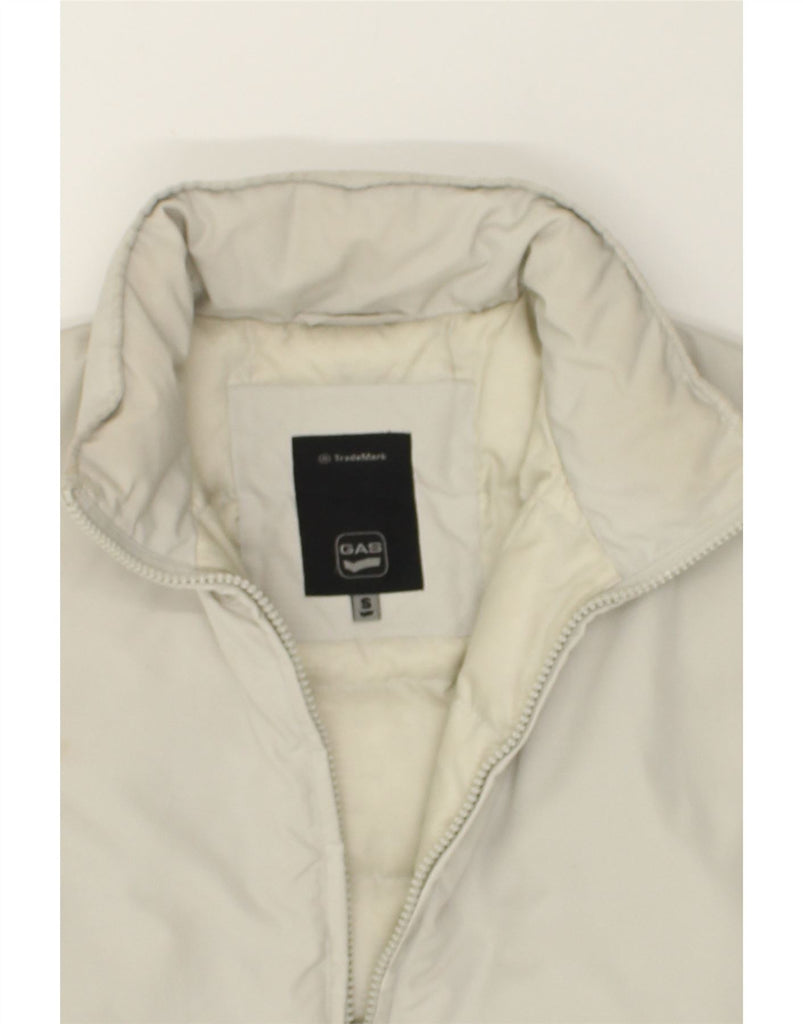 GAS Mens Padded Jacket UK 36 Small Off White | Vintage Gas | Thrift | Second-Hand Gas | Used Clothing | Messina Hembry 