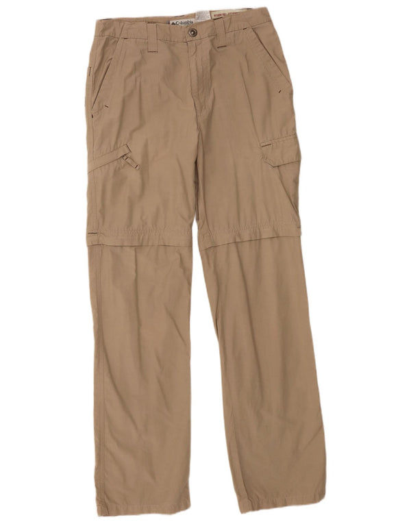 Columbia Mens Straight Cargo Trousers W30 L32 Beige Cotton